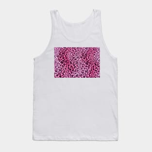 Black and Pink Leopard Spots Pattern Tank Top